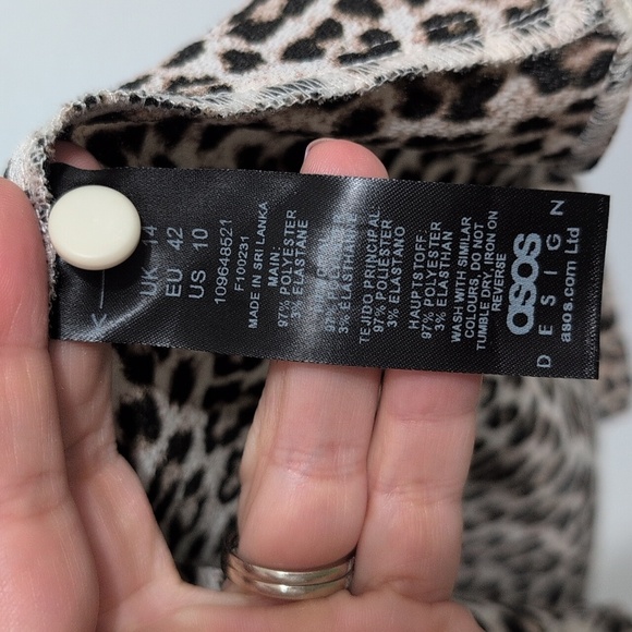Asos Design Leopard Print Women's Maternity Tent Dress Size 10 - Picture 6 of 10